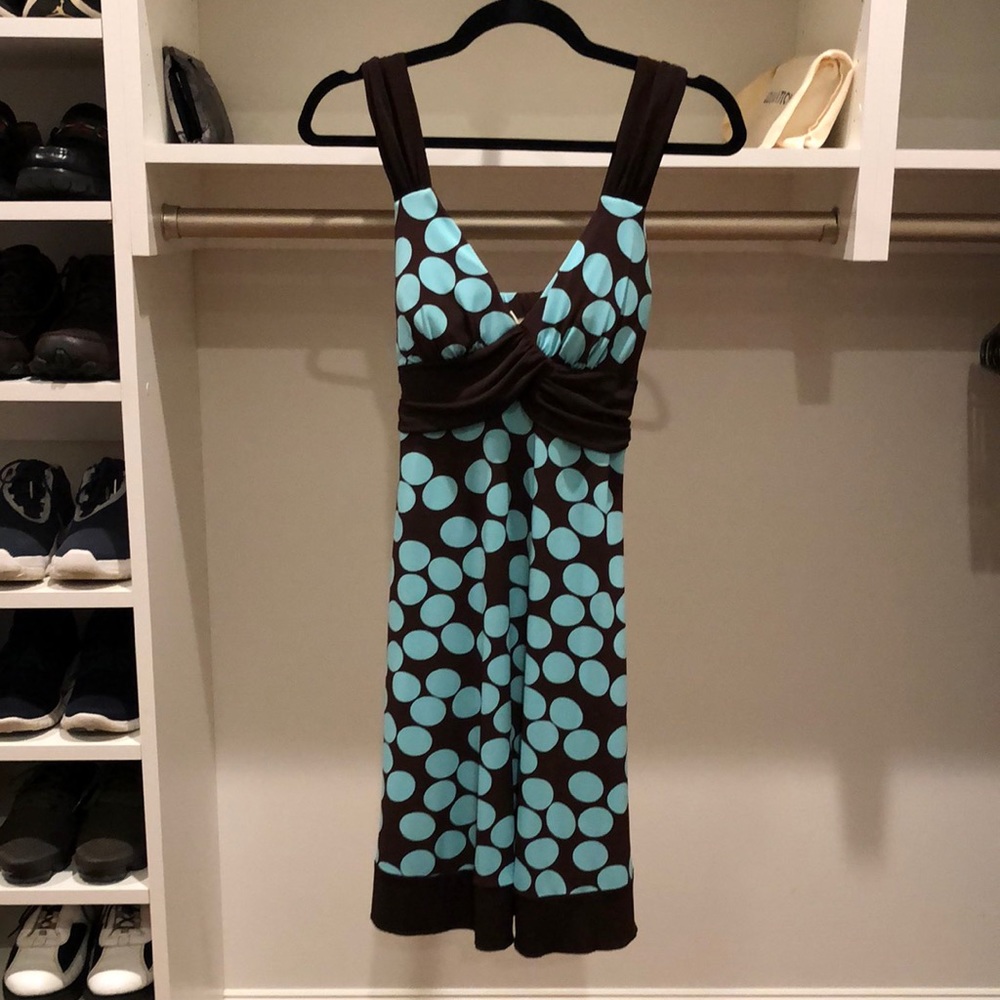 Chocolate and turquoise sundress